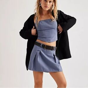 NWT Free People cherise set cross back corset top & matching mini skirt